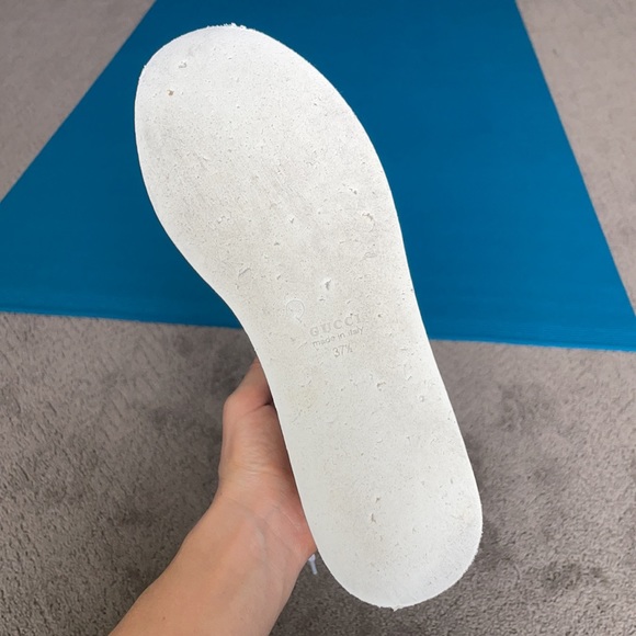 White Gucci women platform sneakers 37.5 Italian (7.5 US) - Picture 7 of 15